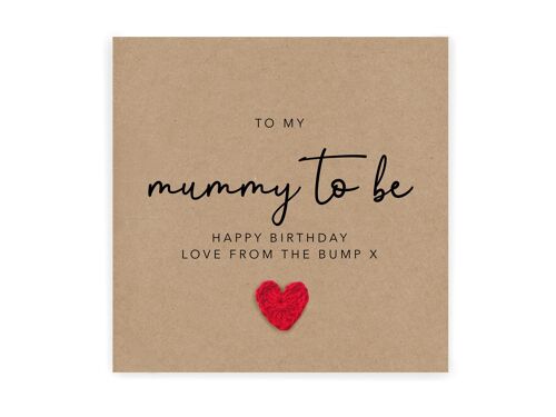 Mummy to be Birthday Card, For My Mummy to be, Happy Birthday Card For Mum, Pregnancy Birthday Card, Mum To Be Card From The Bump, Baby (SKU: BD039B)