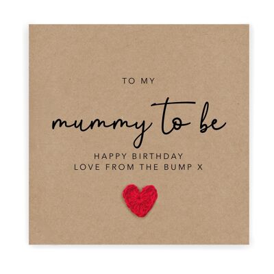 Mummy to be Birthday Card, For My Mummy to be, Happy Birthday Card For Mum, Pregnancy Birthday Card, Mum To Be Card From The Bump, Baby (SKU: BD039B)