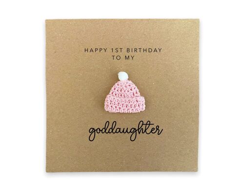 Happy 1st Birthday As My Goddaughter, Goddaughter Birthday, Happy Birthday Goddaughter, Birthday, Birthday Card Goddaughter, 1st Birthday (SKU: BD255B)
