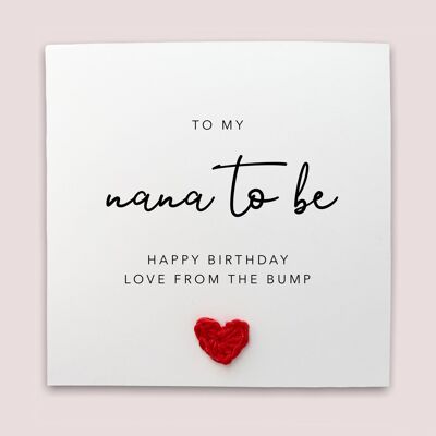 Tarjeta de cumpleaños para mi futura nana, de Baby Bump, tarjeta de cumpleaños para ella, tarjeta de abuela, futura tarjeta de niñera, futura tarjeta de abuela, de Bump (SKU: BD231W)