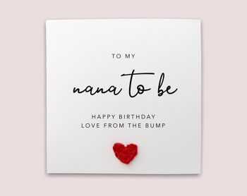 Carte d'anniversaire pour ma Nanna à être, de Baby Bump, carte d'anniversaire pour elle, carte de grand-mère, nounou à être carte, grand-mère à être carte, de Bump (SKU : BD231W)