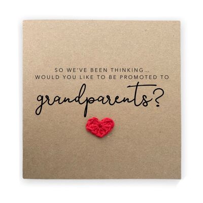 Pregnancy Announcement Card, Baby Announcement Card, Surprise Baby Reveal, Only the best parents get promoted to grandparents, Recipient (SKU: NB054B)