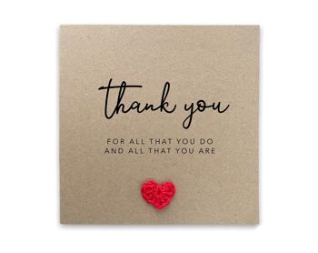 Carte de remerciement pour un ami spécial, maman, carte de vœux reconnaissante, carte de remerciement pour Keyworker, enseignant, Bestie, carte d'appréciation (SKU : TY007B)