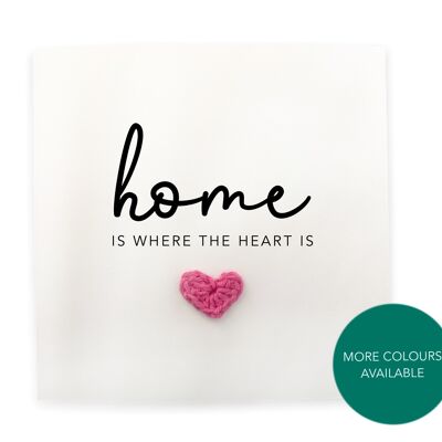 Tarjeta de casa nueva Hogar rústico simple es donde está el corazón - Tarjeta de propietario de casa nueva - Propietario de casa por primera vez - Tarjeta de casa nueva - Enviar al destinatario (SKU: NH8W)