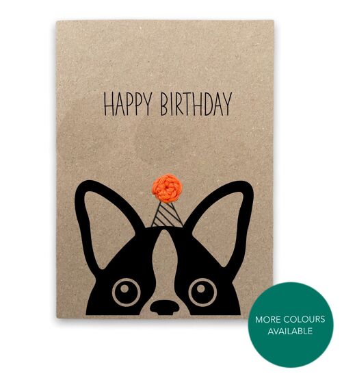 Funny Terrier Dog birthday card Pun Card - happy birthday pet dog - Humour pun card  - Card for her - Send to recipient - Message inside (SKU: BD174B)