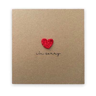 I'm Sorry card,  Forgive me card, Apology card, Bereavement card, Loss Card, Sympathy Card, Handmade, Send to recipient (SKU: SC1B)