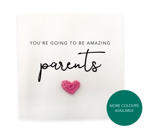 Pregnancy Card For Parents To Be, Mummy and Daddy To Be Pregnancy Card, Going To Be The Best Parents Pregnancy Card, New Parents Card (SKU: NB024W)