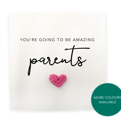 Tarjeta de embarazo para futuros padres, mamá y papá para ser tarjeta de embarazo, va a ser la mejor tarjeta de embarazo para padres, tarjeta de nuevos padres (SKU: NB024W)