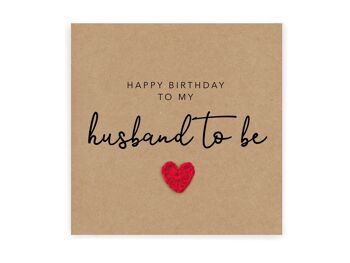 Carte d'anniversaire fiancé, joyeux anniversaire à mon fiancé, carte d'anniversaire fiancé, carte d'anniversaire futur mari, joyeux anniversaire mari à être (SKU : BD229B)