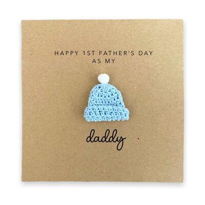 Happy 1st Fathers Day Card, Simple First Fathers Card für Papa, Vatertag vom Baby, Fathers Day Dad Card 1st Daddy, 1st Fathers Day (SKU: FD011)