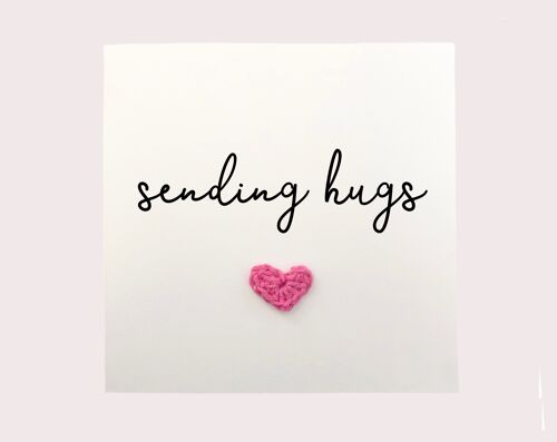 Sending You A Hug Card, Friendship Card, Pick Me Up Gift, Thinking Of You Card For Best Friend, Hug Card, Long Distance Hug Card (SKU: SC8W)