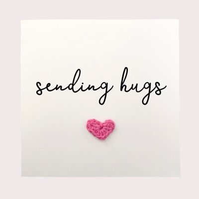 Sending You A Hug Card, Friendship Card, Pick Me Up Gift, Thinking Of You Card For Best Friend, Hug Card, Long Distance Hug Card (SKU: SC8W)