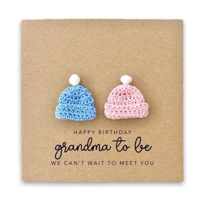 Grandma to be Birthday Twins Card, For My Grandma to be, Birthday Card For Gran to Twins, Embarazo Birthday Card, Nan To Be Card from Bump (SKU: BD257)