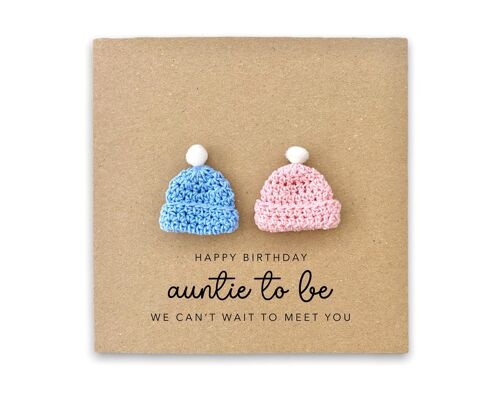 Auntie to be Birthday Twins Card, For My Auntie to be, Birthday Card For Auntie to Twins, Pregnancy Birthday Card, To Be Card From The Bump (SKU: BD261)