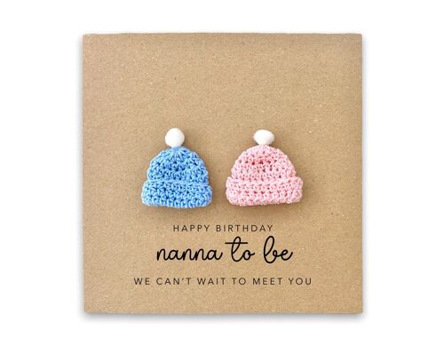 Grandma Nanna to be Birthday Twins Card, For My Grandma to be, Birthday Card For Gran to Twins, Pregnancy Birthday Card, From Bump (SKU: BD256)