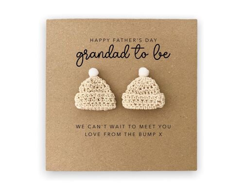 Grandad to be Father's Day Card, For My Grandad To Be to Twins,  Card For Dad, Twin Dad Father's Day Card, Card From The Bump Twins (SKU: FD015)