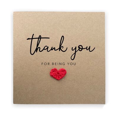 Best Friend Thank You Card, Thank You For Being You, For Best Friend, Bestie Card, Kind Note Card, Kindness Card, Positivity Card (SKU: TY010B)