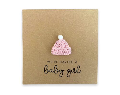 Gender Reveal, Pregnancy Announcement Card, it's a girl,  Baby reveal, Baby Announcement Card, Gender Reveal Boy, Baby Girl (SKU: NB063B)