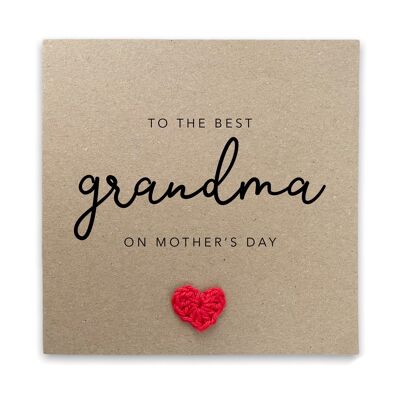 The Best Grandma On Mothers Day, From Your Granddaughter, Personalised Grandma Mothers Day Card, For Grandma, Gran Mothers Day Card (SKU: MD3 B)