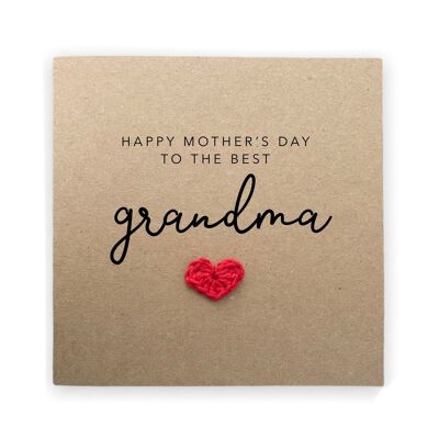 Carte de fête des mères heureuse pour grand-mère, carte de fête des mères heureuse, carte de fête des mères pour maman, carte de fête des mères grand-mère, incroyable carte Gran (SKU : MD20B)