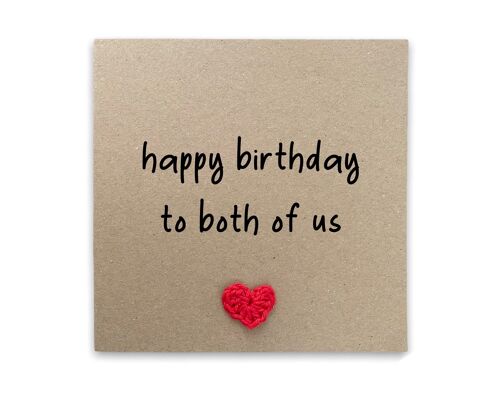 Happy Birthday To Both of Us,  Funny Twin Birthday Card, Joke Card For Sister, Brother, Birthday Card For Twin, Happy Birthday Twin Card (SKU: BD018B)