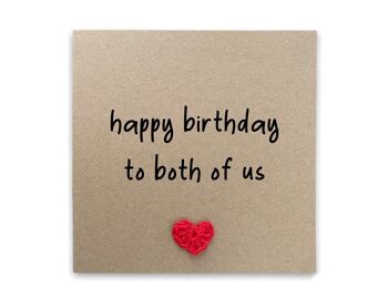 Joyeux anniversaire à nous deux, carte d'anniversaire drôle de jumeau, carte de plaisanterie pour soeur, frère, carte d'anniversaire pour jumeau, carte de jumeau joyeux anniversaire (SKU: BD018B)