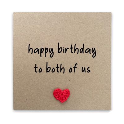 Happy Birthday To Both of Us,  Funny Twin Birthday Card, Joke Card For Sister, Brother, Birthday Card For Twin, Happy Birthday Twin Card (SKU: BD018B)
