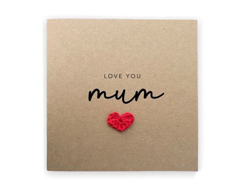 Happy Mothers Day Card, Love You Mum, Mothers Day Card, Simple Mothers Day Card, Love You Mum Card, Mothers Day Card Sentimental (SKU: MD040B)