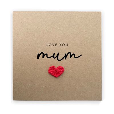 Happy Mothers Day Card, Love You Mum, Mothers Day Card, Simple Mothers Day Card, Love You Mum Card, Mothers Day Card Sentimental (SKU: MD040B)