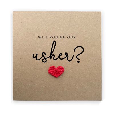 Will You Be My Usher, Wedding Card, Proposal Card, Will You Be Our Usher, Usher Request Card, Wedding Request proposal card, Card for usher (SKU: WC011B)