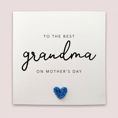 La mejor abuela en el día de la madre, de su nieta, tarjeta personalizada del día de la madre de la abuela, para la abuela, tarjeta del día de la abuela (SKU: MD3 W)