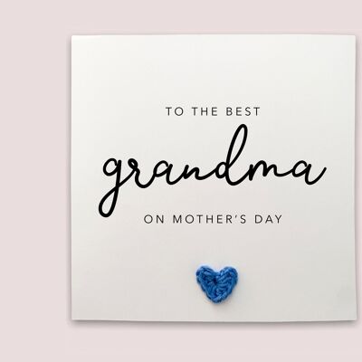 La mejor abuela en el día de la madre, de su nieta, tarjeta personalizada del día de la madre de la abuela, para la abuela, tarjeta del día de la abuela (SKU: MD3 W)