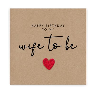 Femme à être carte d'anniversaire, femme à son anniversaire, carte d'anniversaire pour fiancée, carte d'anniversaire romantique pour femme à être, anniversaire fiancée (SKU : BD194B)
