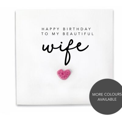 Birthday Card For Wife, Happy Birthday Card, Happy Birthday To My Beautiful Wife, Wife Birthday Card, Happy Birthday Wife, Wife Birthday (SKU: BD193W)