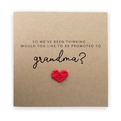 Sarai una carta della nonna, una carta di annuncio di gravidanza, una futura nonna nonna, una rivelazione del bambino, una gravidanza del neonato, una carta promozionale (SKU: NB055B)