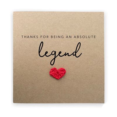 Funny Thank You Card, Thanks For Being An Absolute Legend Thank You Card, Thank You Card For Best Friend, Joke Card, Funny Card (SKU: TY011B)