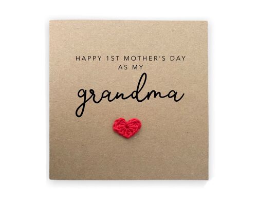 Grandma First Mothers Day Card, Happy First Mothers Day Card For Grandma, Mothers Day Card For Grandma, Grandma Mothers Day Card, First Gma (SKU: MD9 B)