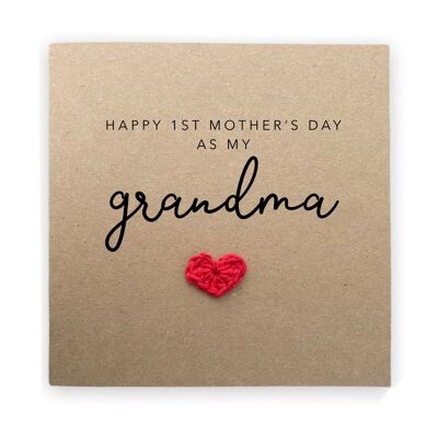 Primera tarjeta del día de la madre de la abuela, tarjeta del primer día de la madre feliz para la abuela, tarjeta del día de la madre para la abuela, tarjeta del día de la madre de la abuela, primera Gma (SKU: MD9 B)