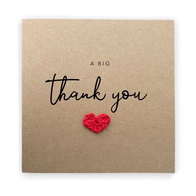 Simple Thank You Card, Little Card Big Thank You, Thankful Card, Card For Her, Teacher Card, Key Worker Card, Thank You Greeting Card (SKU: TY006B)