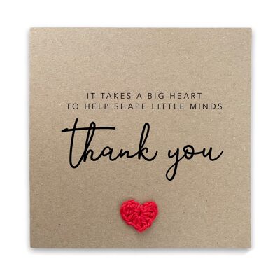 Thank You Teacher Card, Thank You Nursery Card, School Teacher, Classroom Assistant, Thank You Greeting Card, Thank you teacher card (SKU: TY008B)