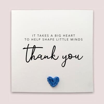 Thank You Teacher Card, Thank You Nursery Card, School Teacher, Classroom Assistant, Thank You Greeting Card, Thank you teacher card (SKU: TY008W)