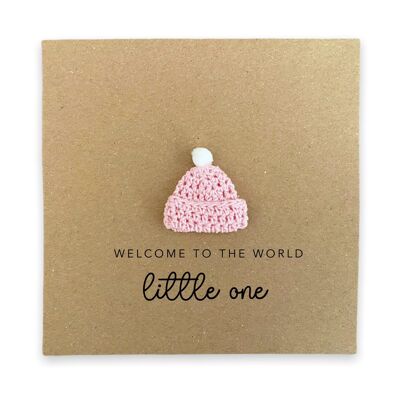 Tarjeta de bebé nueva, tarjeta de recuerdo de bebé, tarjeta de bienvenida personalizada al mundo, felicitaciones de bebé, tarjeta de bebé recién llegada, recuerdo, bebé de bienvenida (SKU: NB065B)