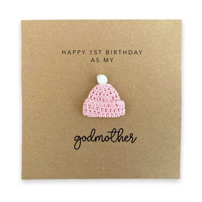Happy Birthday To The Best Godmother, 1st Birthday Godmother Birthday, Happy Birthday Godmother, Card from Baby 1st Birthday, From Baby Card (SKU: BD257B)