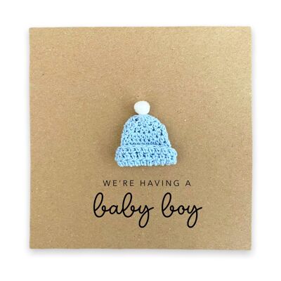 Gender Reveal, Pregnancy Announcement Card, it's a boy,  Baby reveal, Baby Announcement Card, Gender Reveal Boy, Having A Baby (SKU: NB062B)