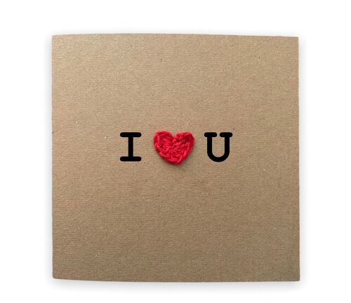 Simple I love you Valentines Wedding Card  - Card for girlfriend boyfriend  -  Card from husband to say I love you - Send to recipient (SKU: A048B)