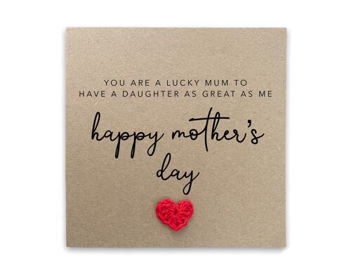 Funny Mothers Day Card, Happy Mothers Day Card, Mothers Day Card For Mum, Mothers Day Card, Special Mothers Day Card, Card from Daughter (SKU: MD16B)