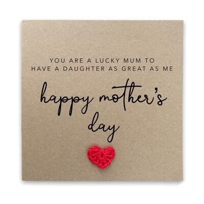 Lustige Muttertagskarte, glückliche Muttertagskarte, Muttertagskarte für Mama, Muttertagskarte, spezielle Muttertagskarte, Karte von Tochter (SKU: MD16B)
