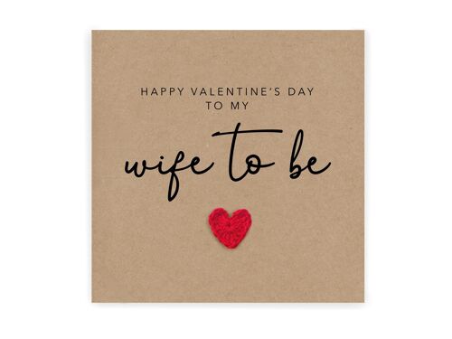 Wife To Be Valentines Day Card, Wife To Be On Valentines Day, Valentines Card For Fiancée, Romantic Valentines Card For Wife To Be, Love (SKU: VD2B)