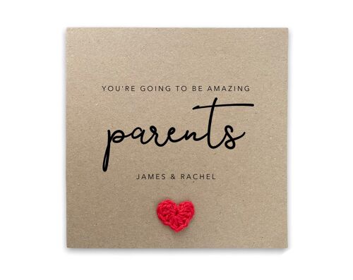 Personalised Pregnancy Card For Wonderful Couple, Parents To Be Pregnancy Card, Congratulations On Your Pregnancy Card, Pregnancy Card (SKU: NB058B)