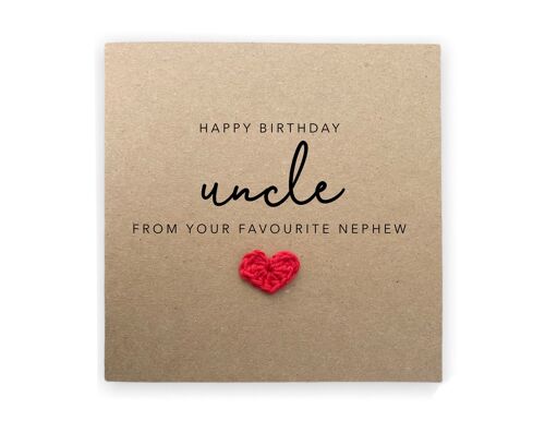 Happy Birthday Uncle, Birthday Card, Funny Uncle Birthday Card from Nephew, Uncle Birthday Card, Card For Uncle, Simple Uncle Birthday Card (SKU: BD249B)